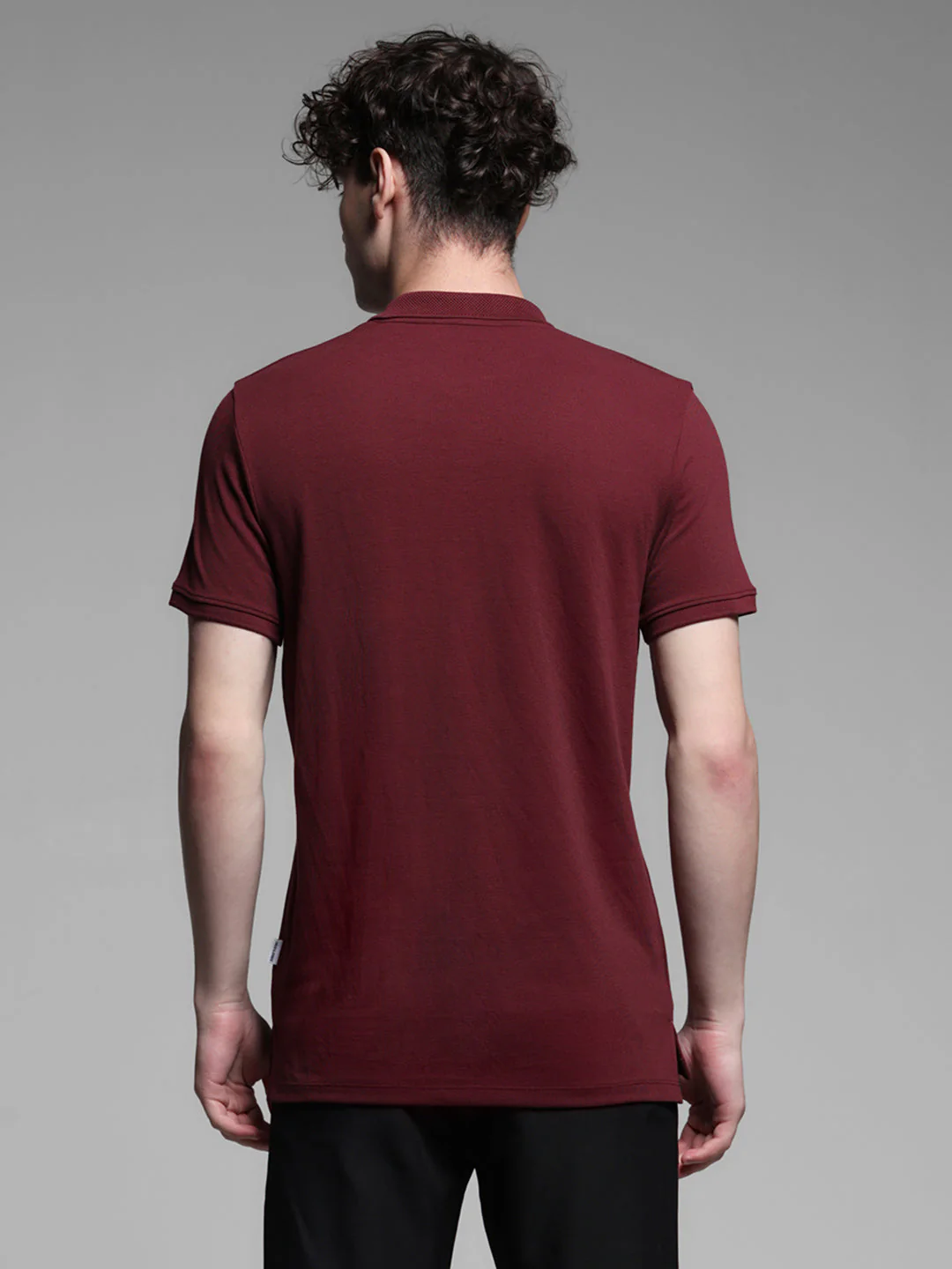 Maroon Solid Polo - Image 4