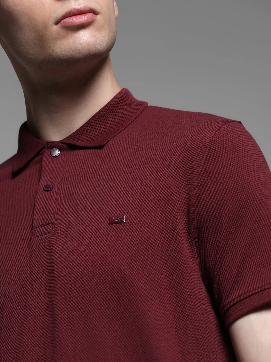 Maroon Solid Polo - Image 5