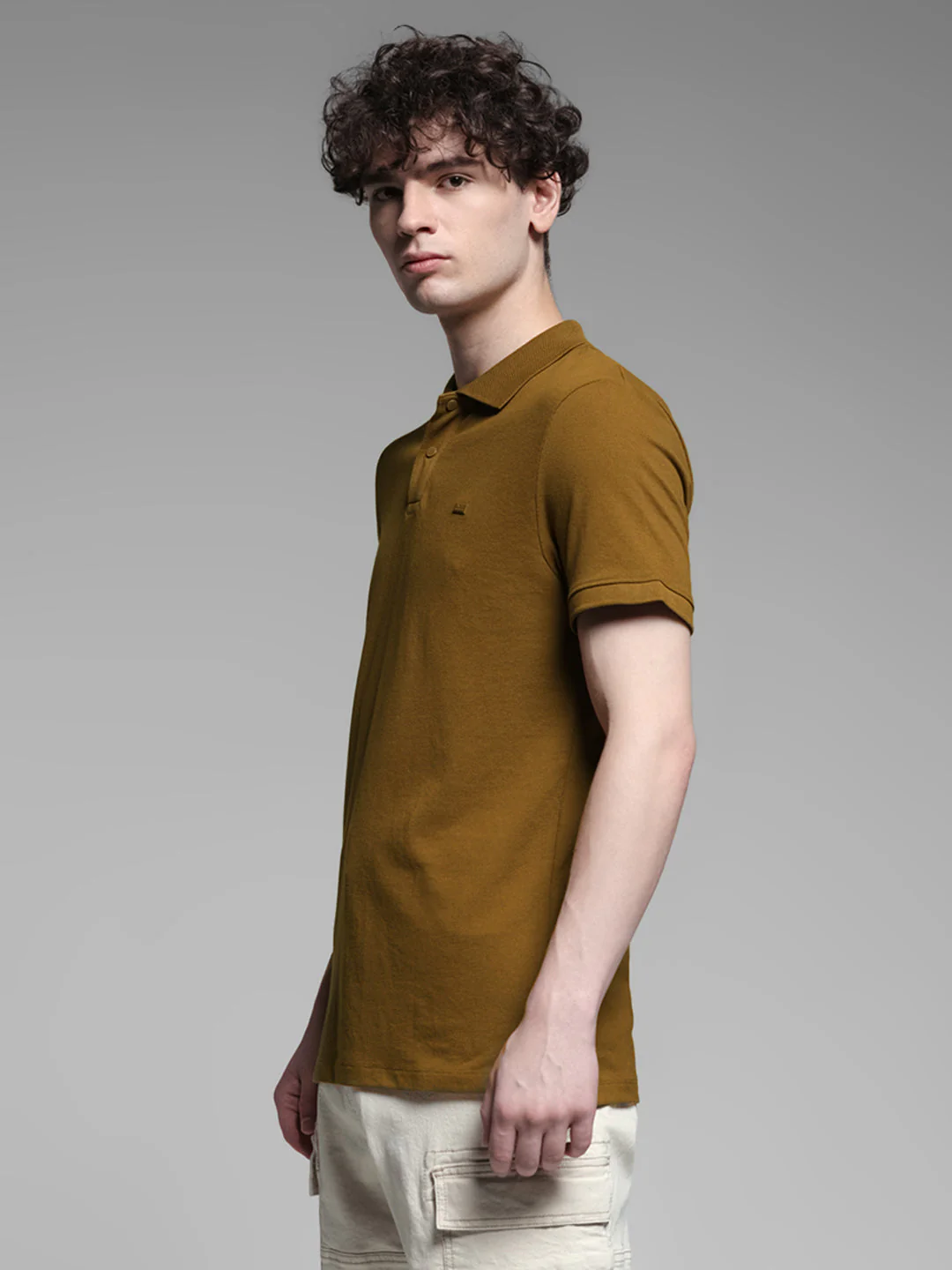 Bronze Brown Solid Polo - Image 3
