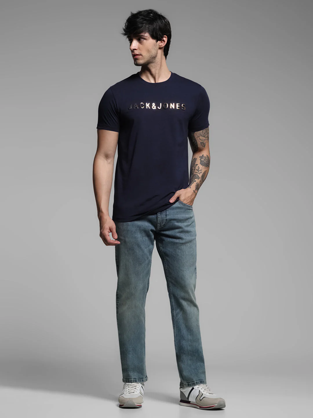 Blue Printed Cotton T-shirt - Image 6