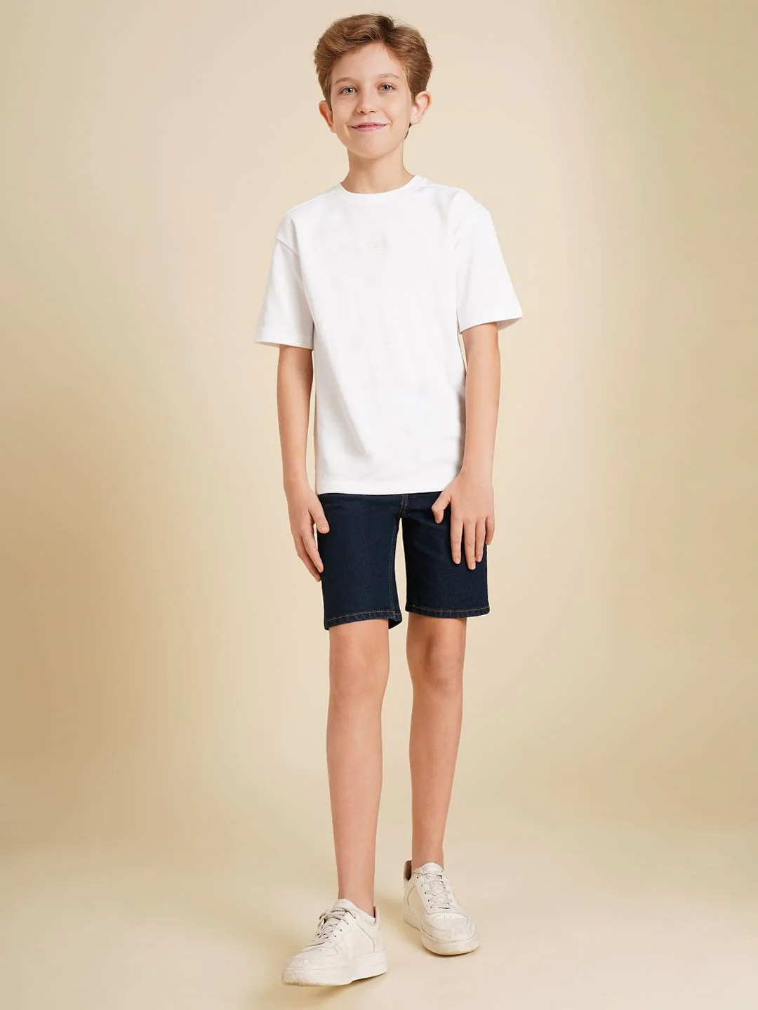 Boys White Logo Print Oversized T-shirt - Image 5