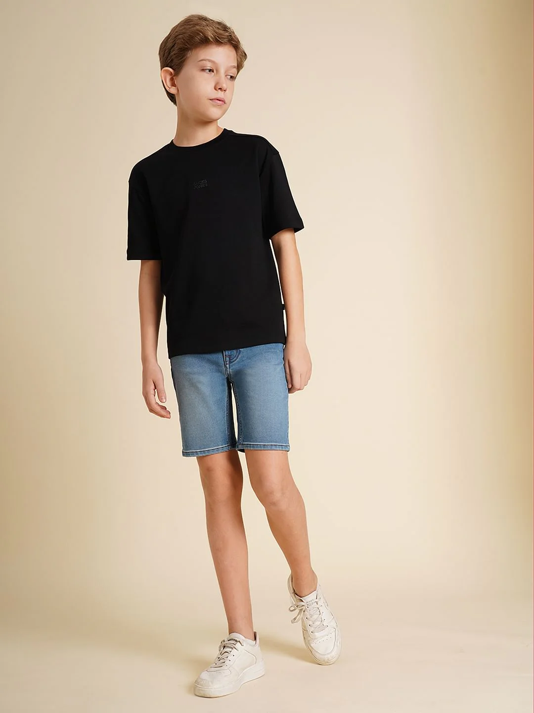 Boys Black Logo Print Oversized T-shirt - Image 5
