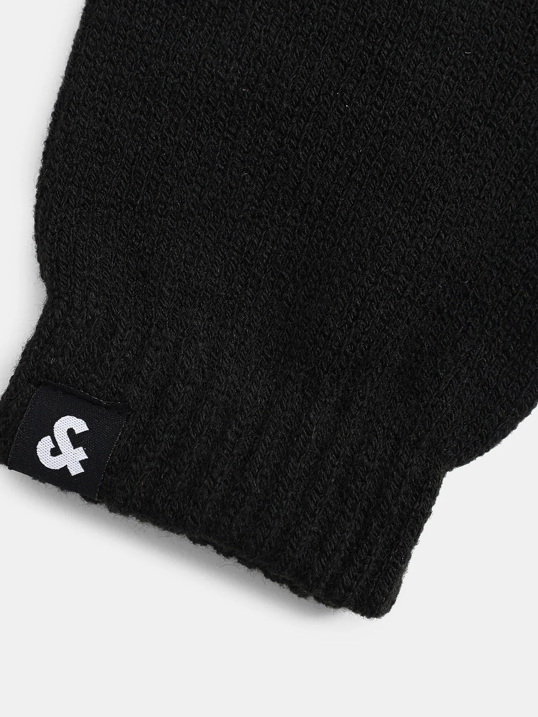 Black Knitted Gloves - Image 3