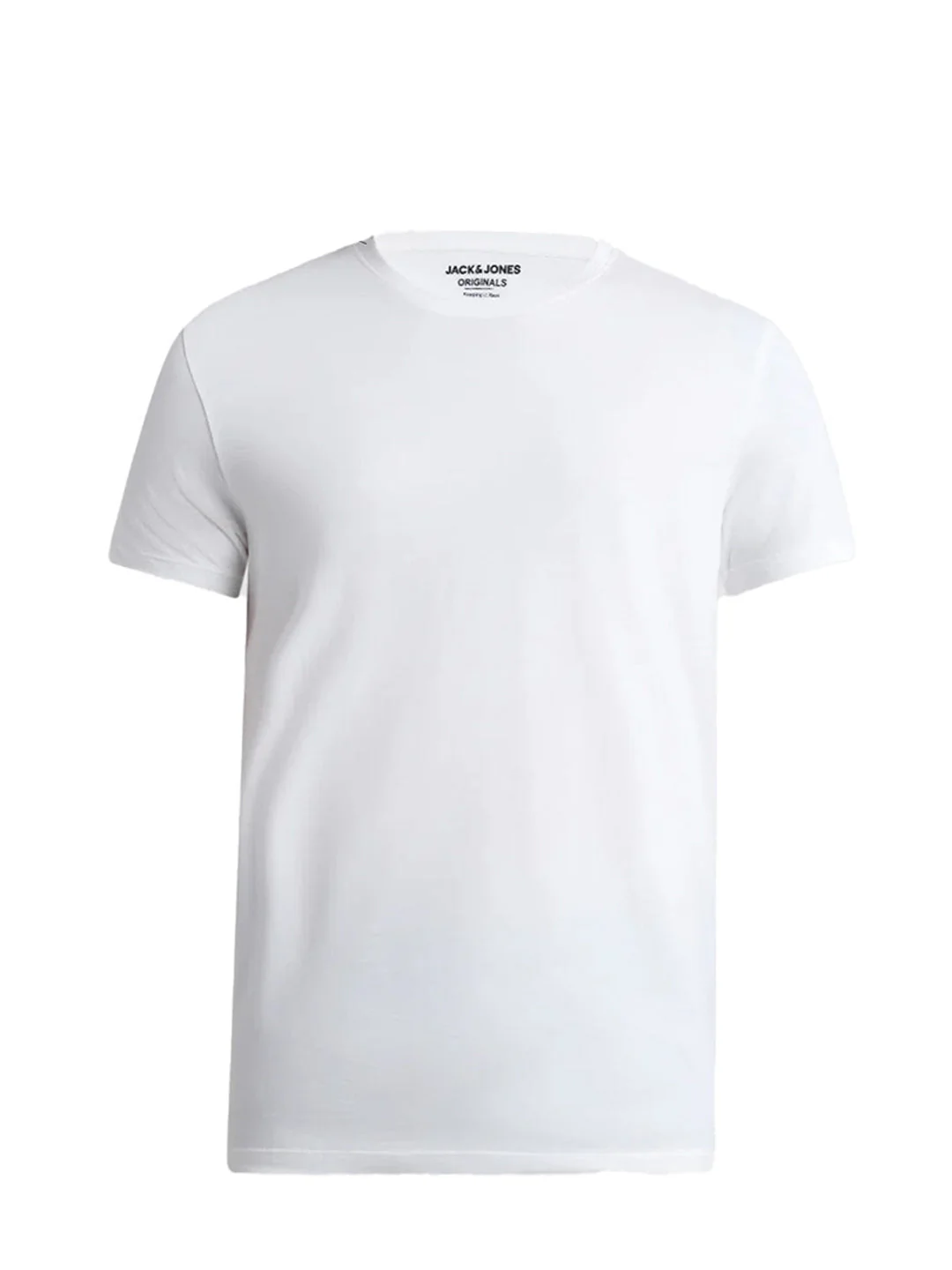 White Cotton Crew Neck T-Shirt - Image 7