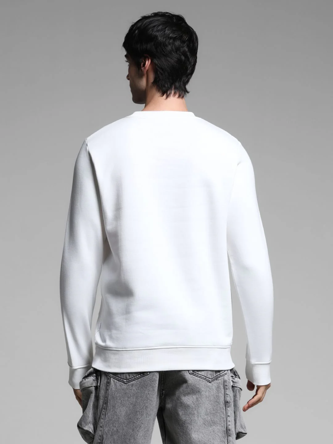 White Typographic Logo Sweatshirt - Image 4