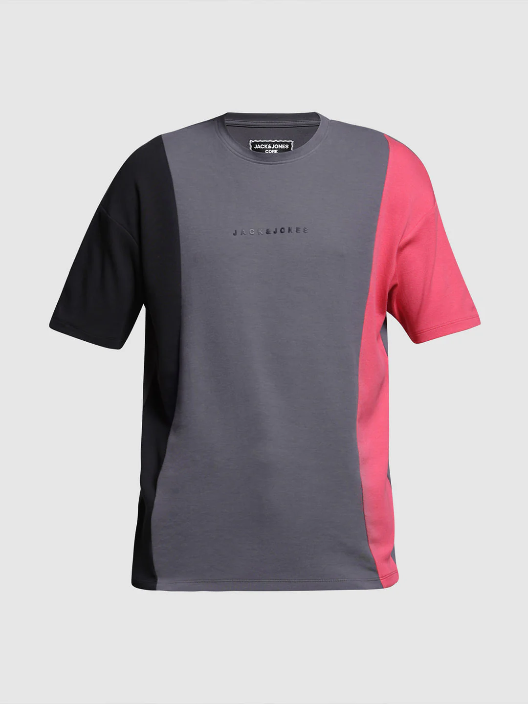Pink Colourblocked Oversized T-shirt - Image 7