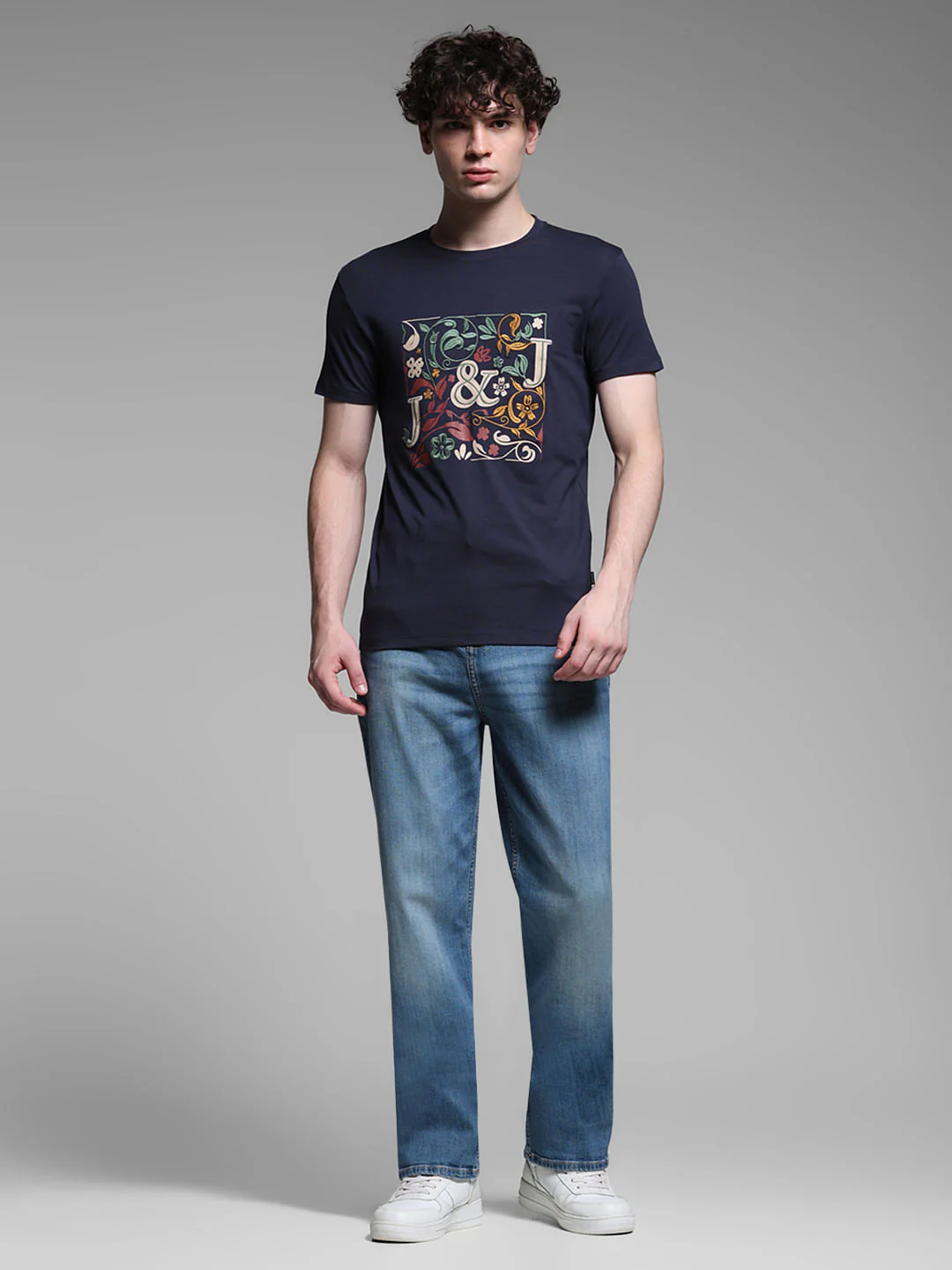 Blue Printed Cotton T-shirt - Image 6