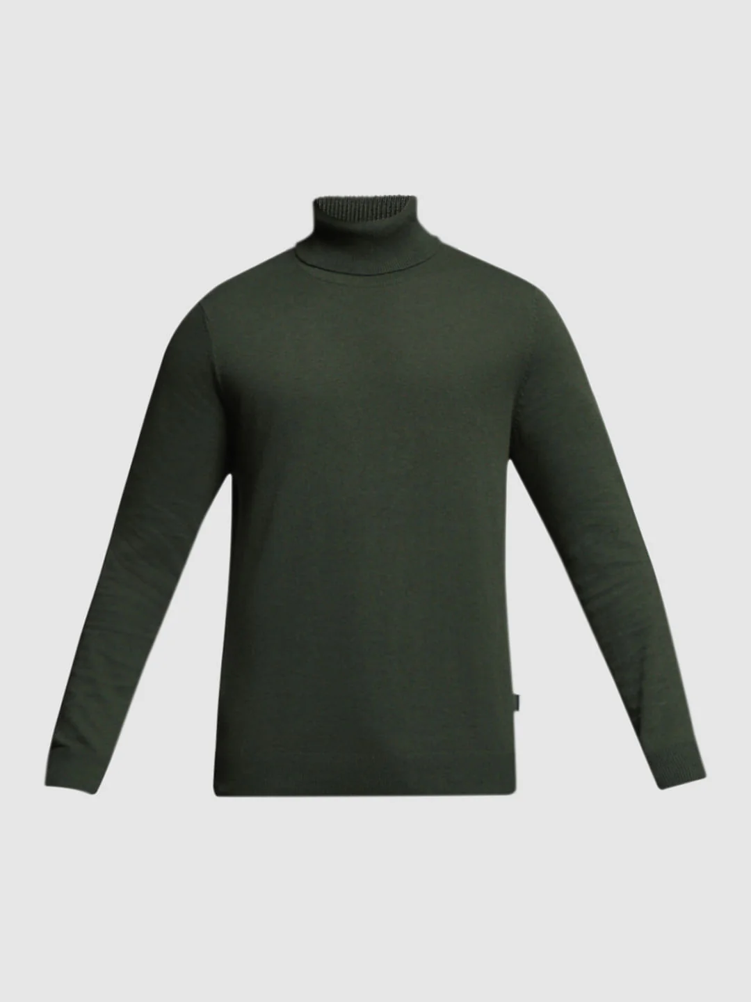 Green Turtle Neck Flat Knit Pullover - Image 7