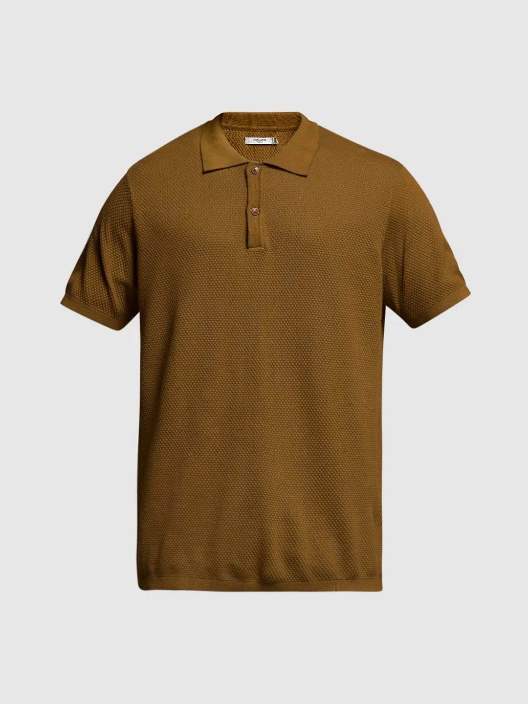 BROWN KNITTED POLO T-SHIRT - Image 7