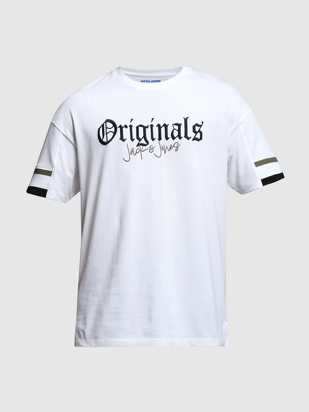 White Printed Drop Shoulder T-shirt - Image 7