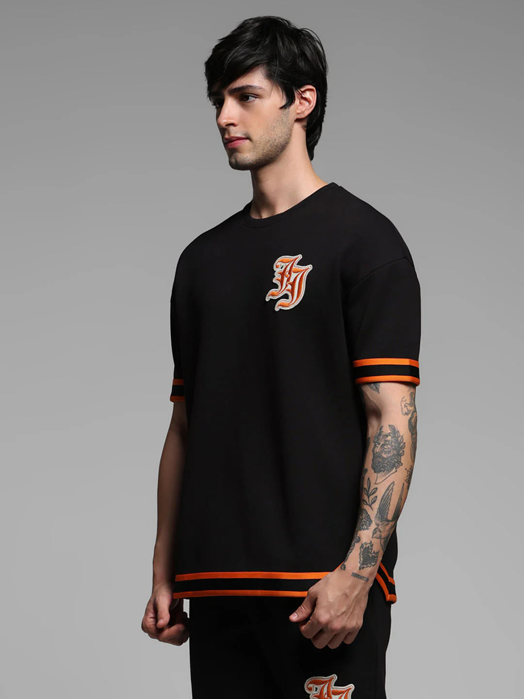 Black Varsity Co-ord Set T-shirt - Image 3