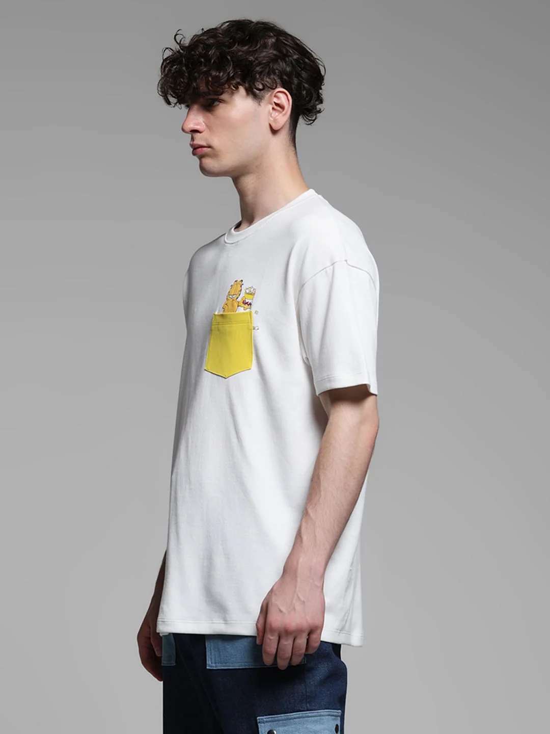 JACK&JONES X GARFIELD White Boxy Fit T-Shirt - Image 3
