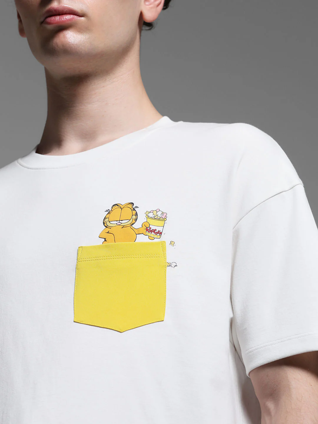 JACK&JONES X GARFIELD White Boxy Fit T-Shirt - Image 5