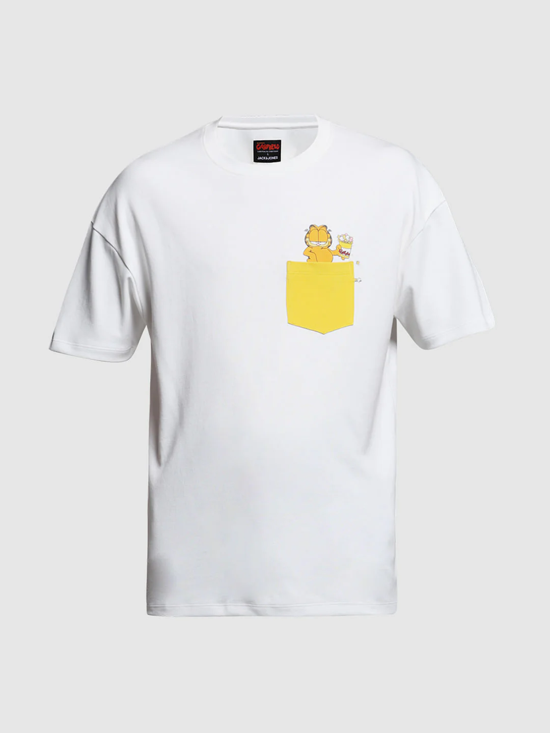 JACK&JONES X GARFIELD White Boxy Fit T-Shirt - Image 7