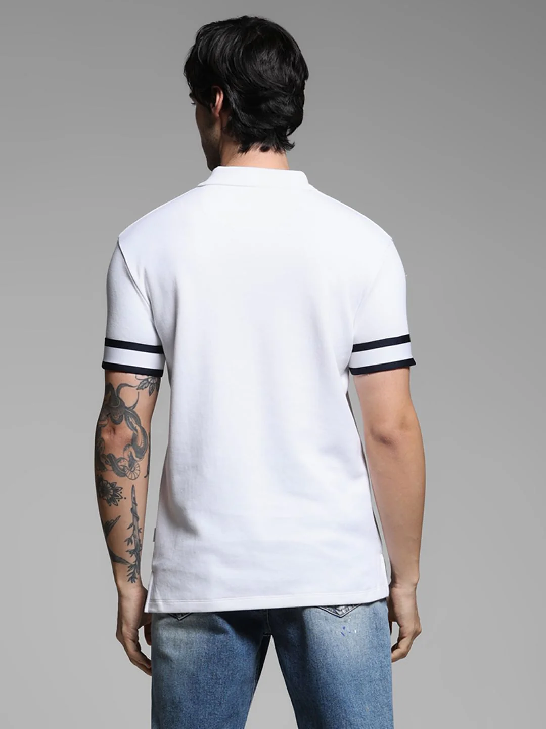 White Dice Print Polo - Image 4