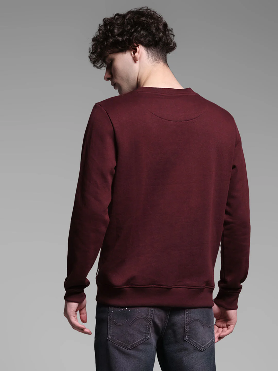 Maroon Embroidered Sweatshirt - Image 4