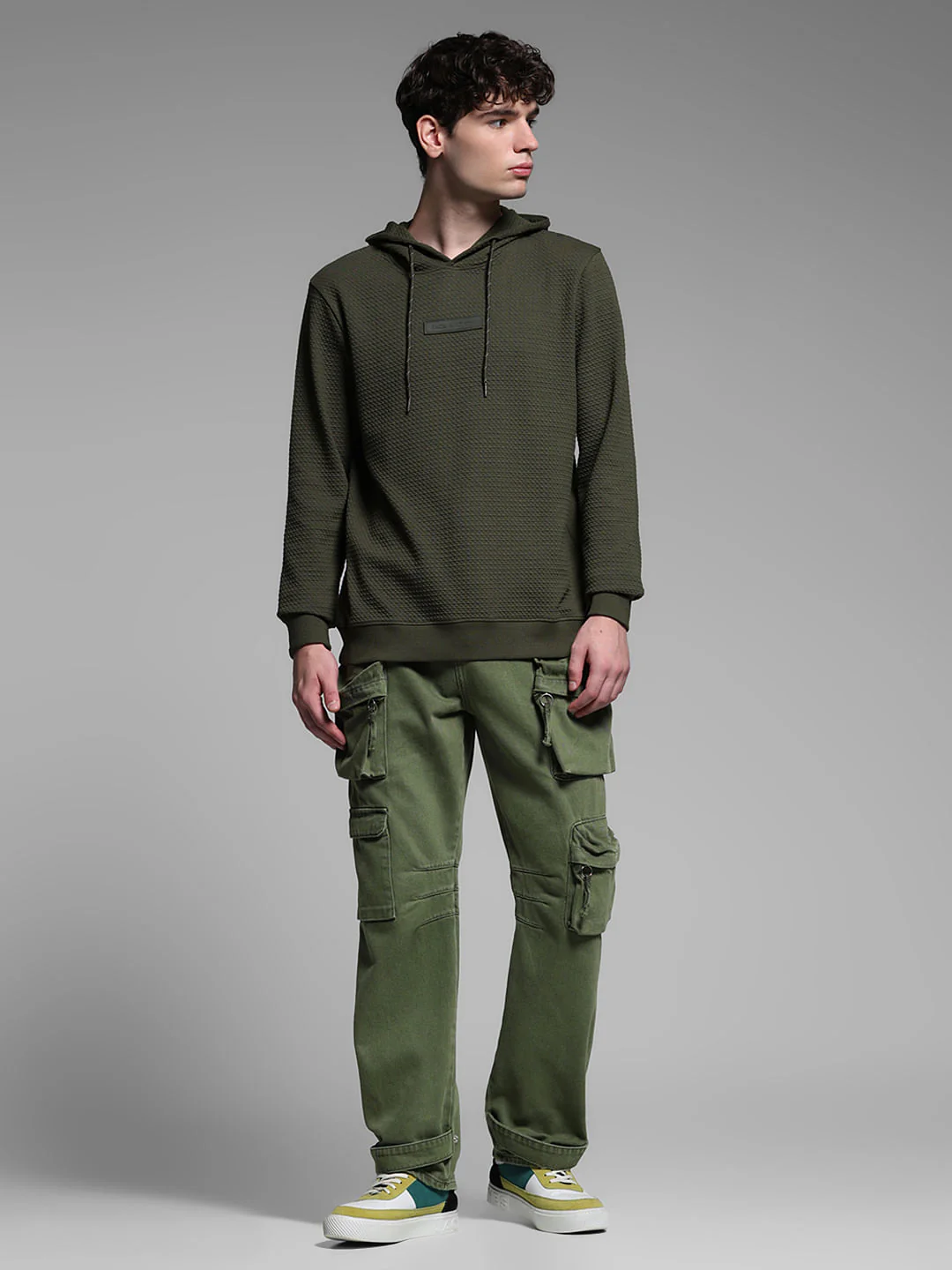 GREEN HOODED SWEATSHIRT - Image 6