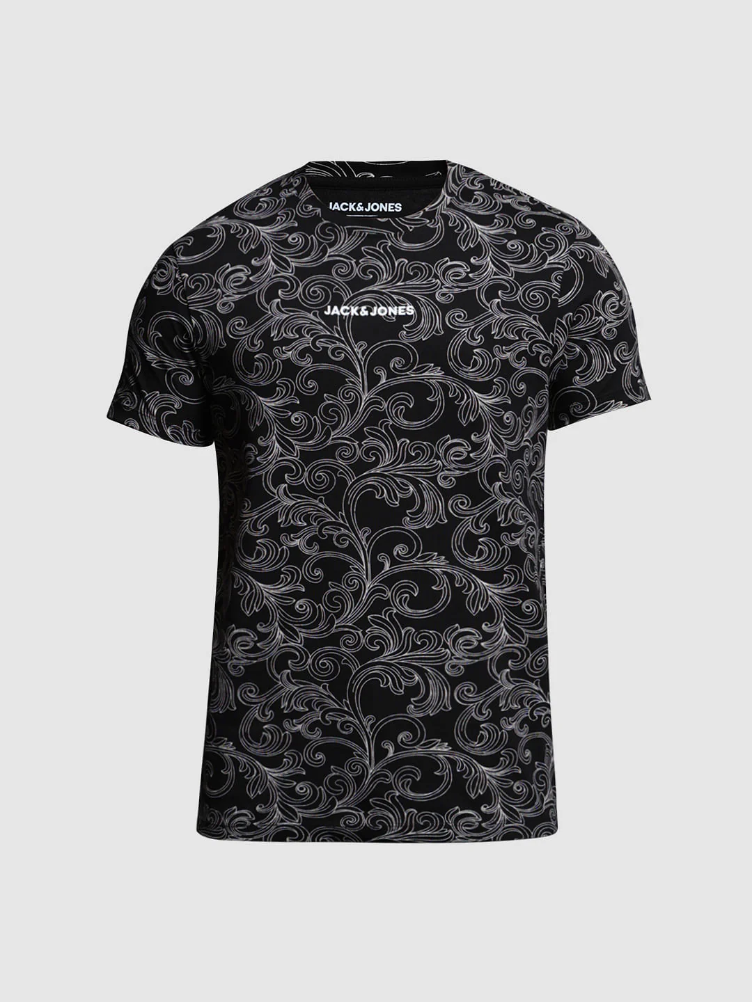 Black Graphic Print Crew Neck T-shirt - Image 7