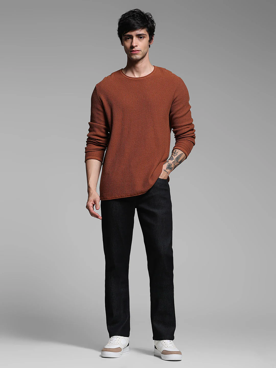 Black Low Rise Clark Regular Fit Jeans - Image 7