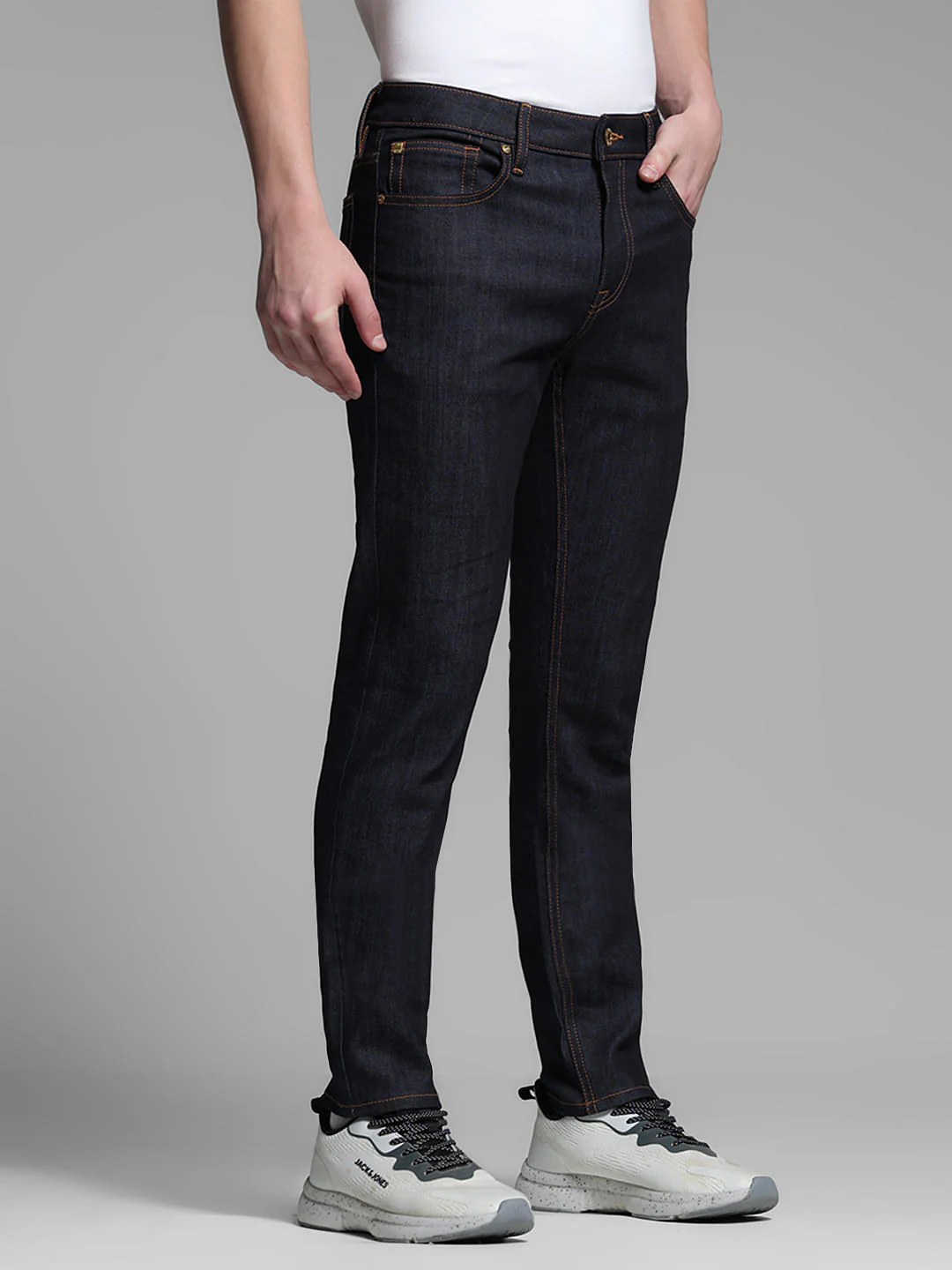 Dark Blue Low Rise Glenn Slim Fit Jeans - Image 2