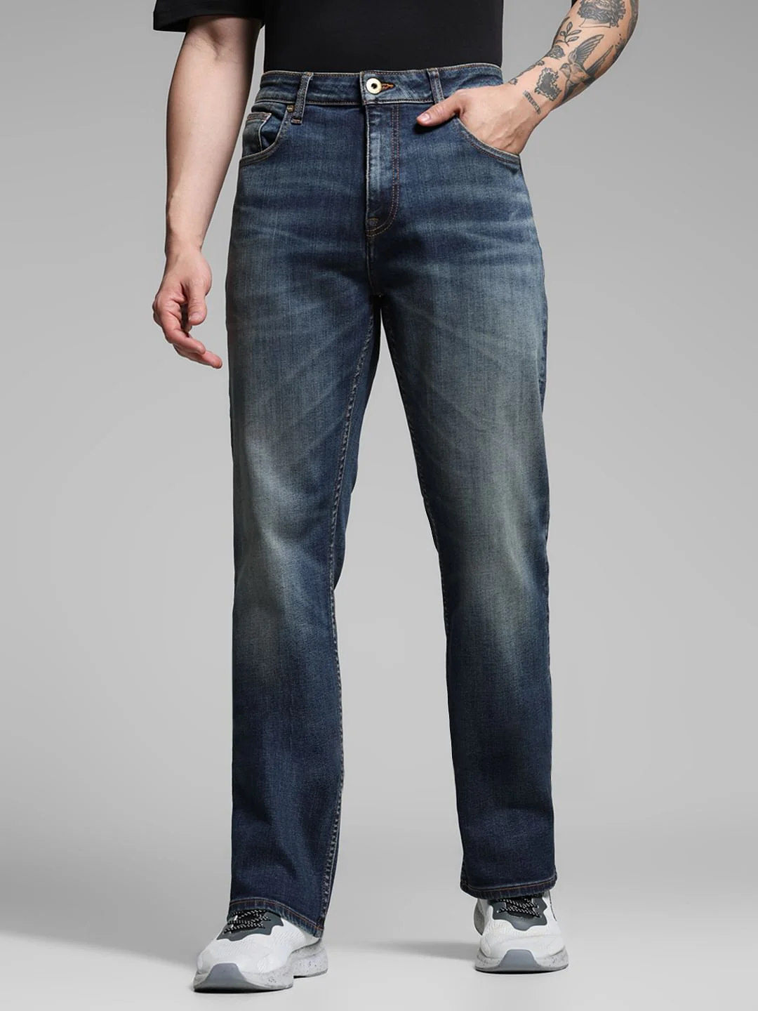 Blue High Rise Cliff Bootcut Jeans