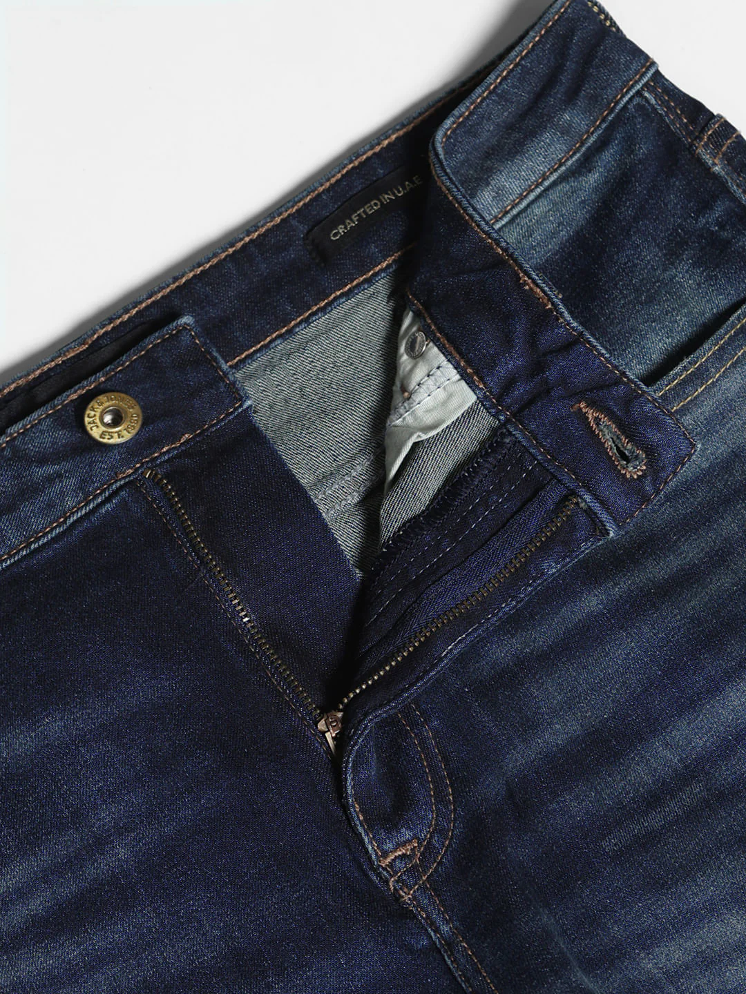 Dark Blue Distressed Cliff Bootcut Jeans - Image 6