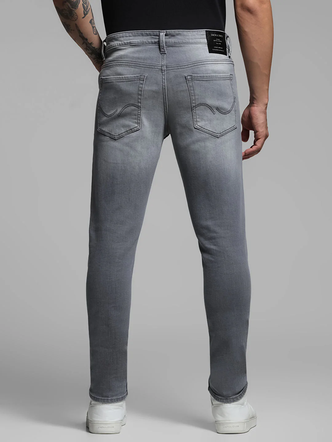 Grey Mid Rise Brak Slim Fit - Image 3