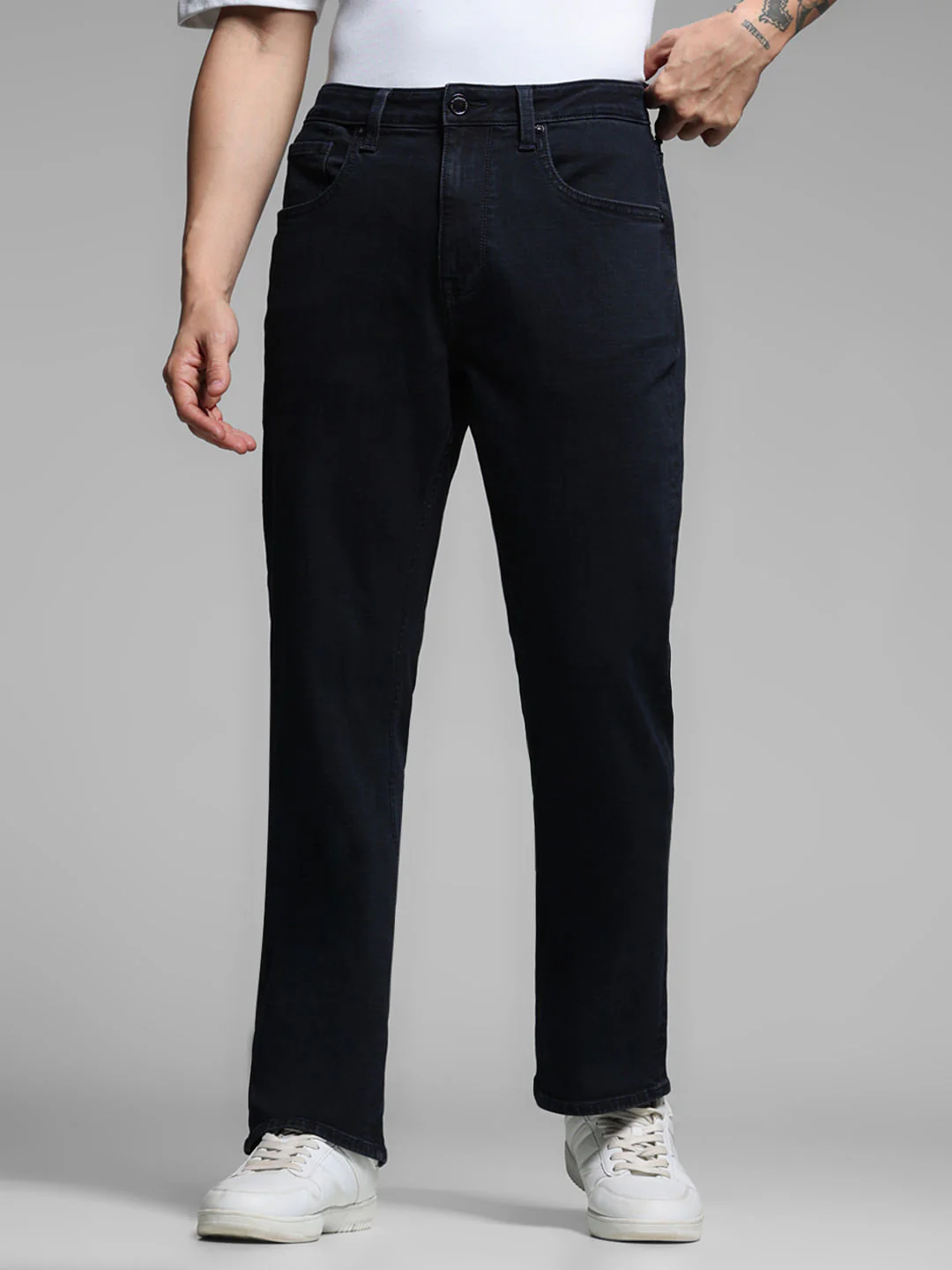 Black High Rise Cliff Bootcut Jeans
