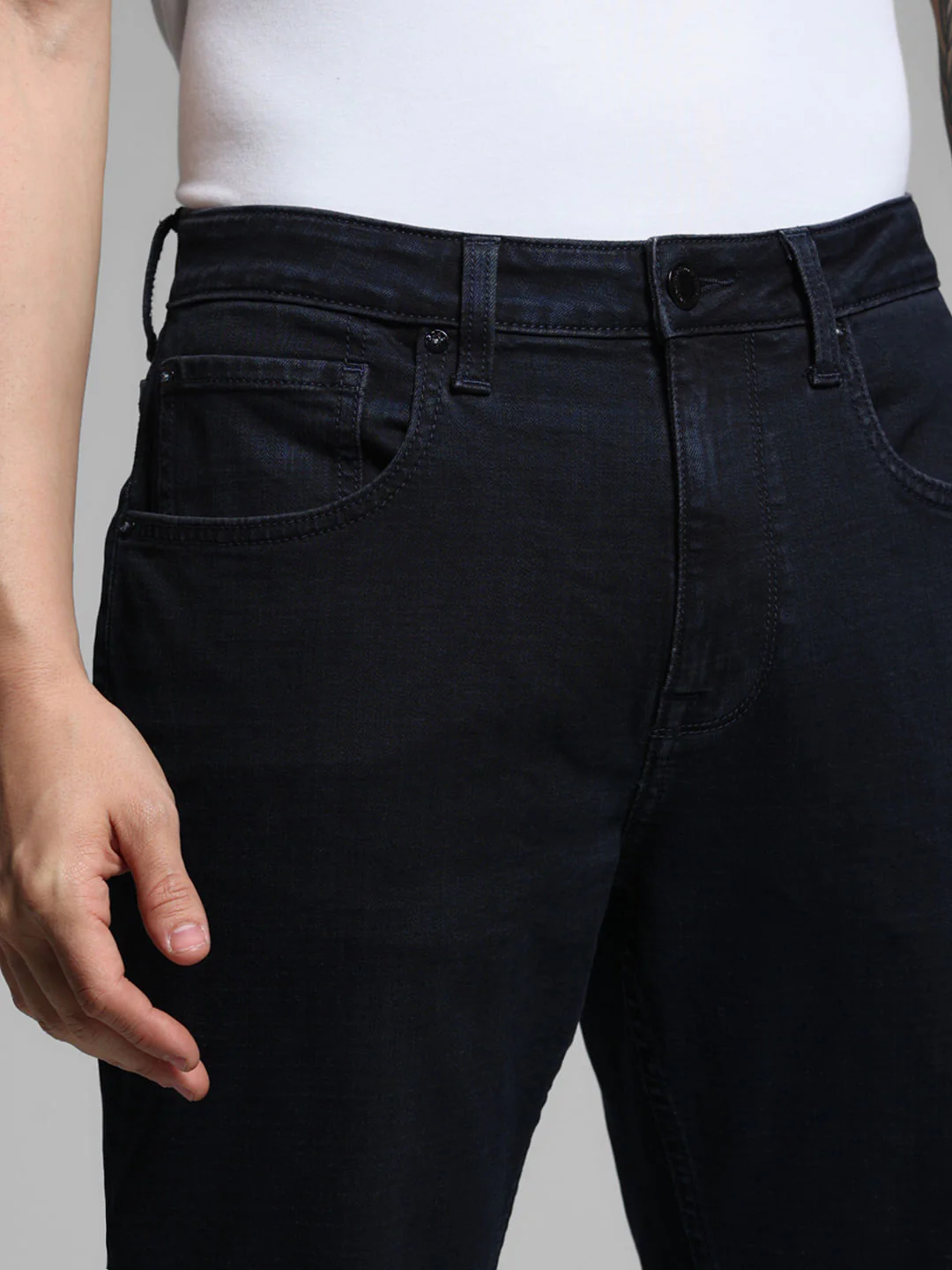 Black High Rise Cliff Bootcut Jeans - Image 4