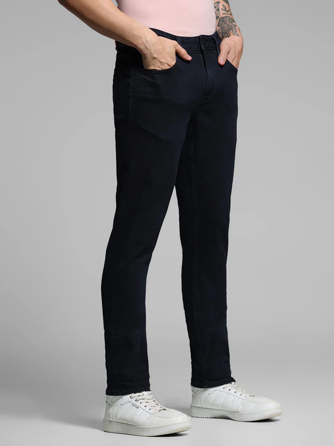 Black Low Rise Glenn Slim Fit Jeans - Image 2