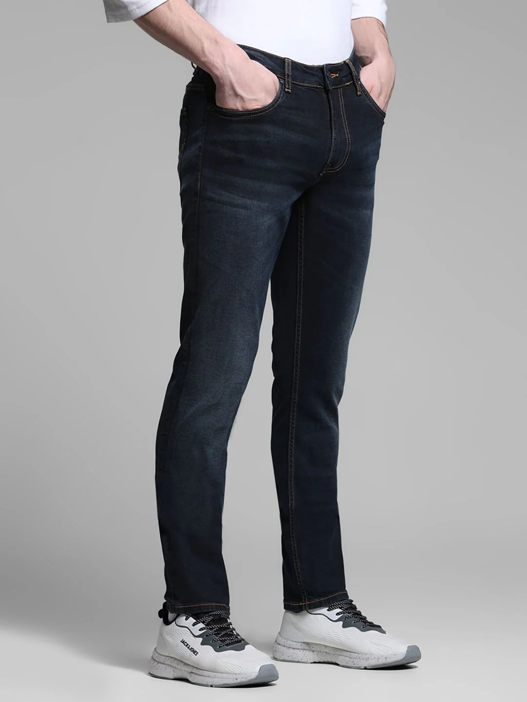 Dark Blue Low Rise Ben Skinny Jeans - Image 2
