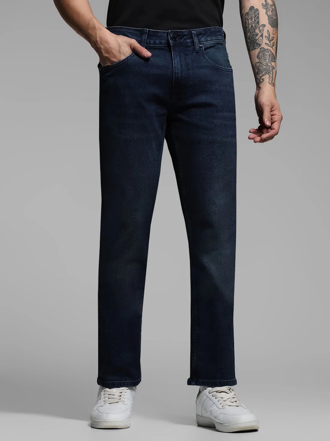 Blue Washed Clark Regular Fit Jeans