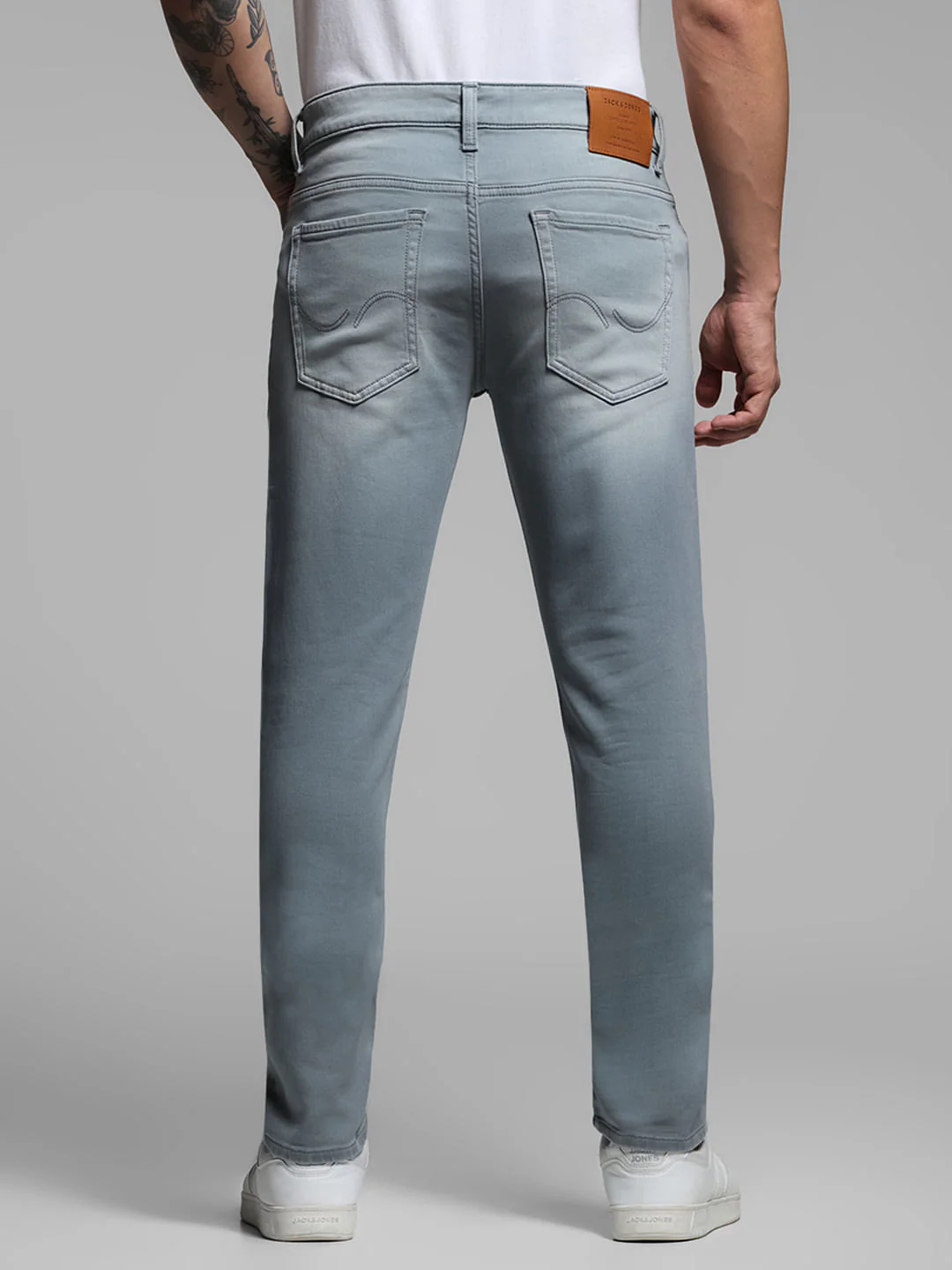 Blue Low Rise Glenn Knitted Slim Fit Jeans - Image 3