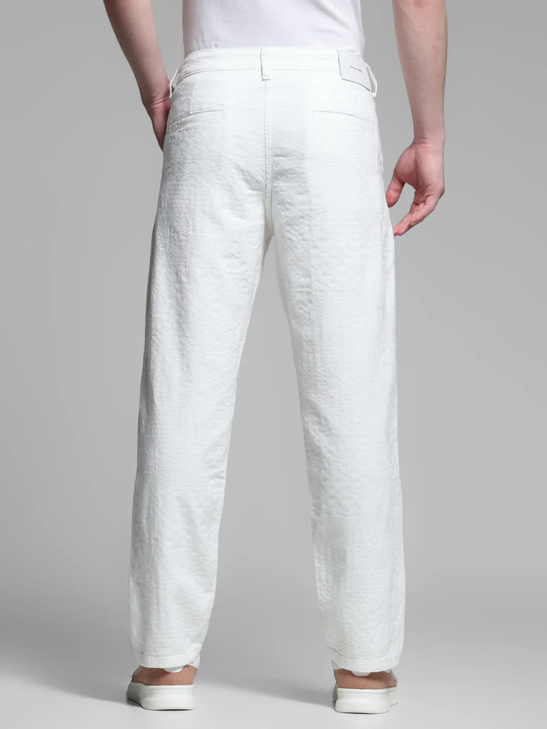 White Low Rise Ace Anti Fit Jeans - Image 3