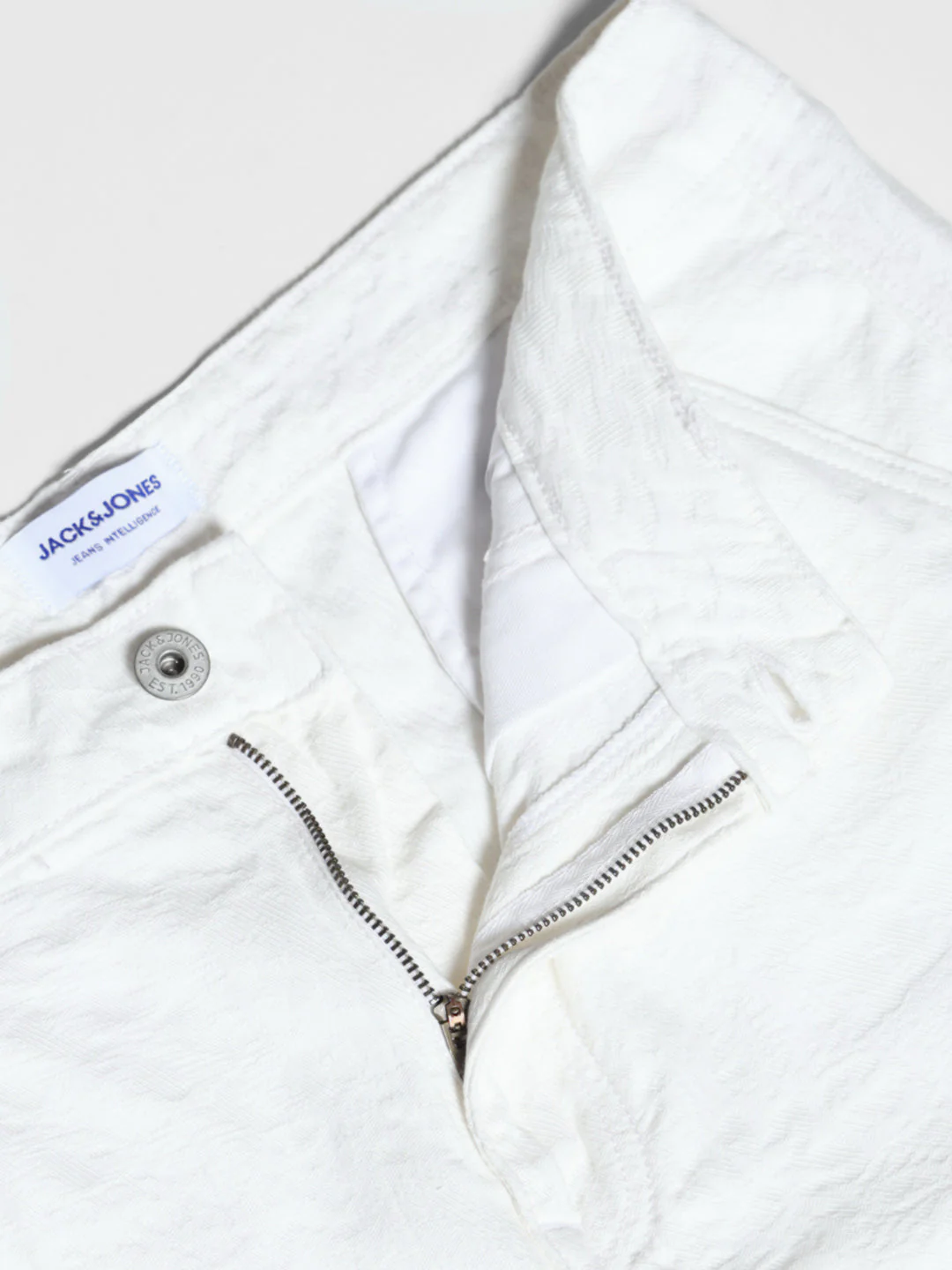 White Low Rise Ace Anti Fit Jeans - Image 5