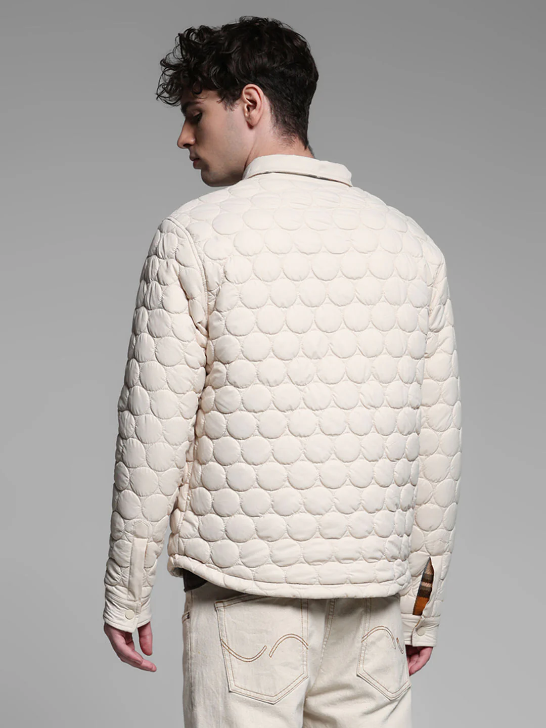 BEIGE CHECKS JACKET - Image 5