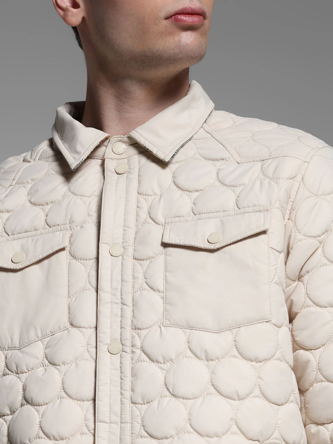 BEIGE CHECKS JACKET - Image 6