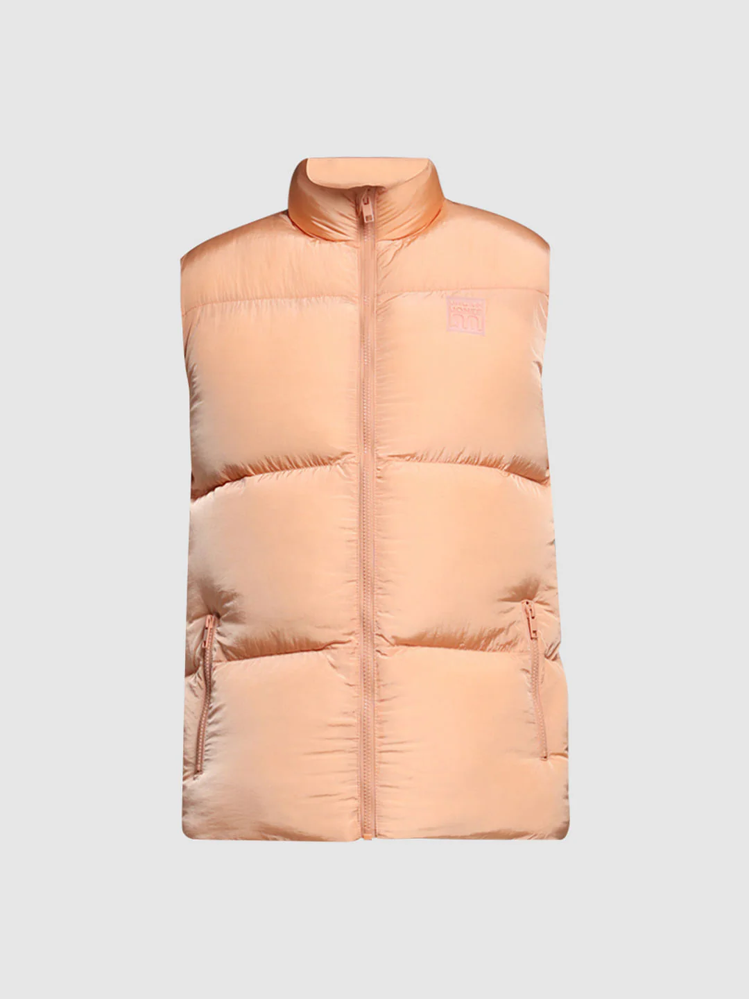Peach Sleeveless Puffer Jacket - Image 7