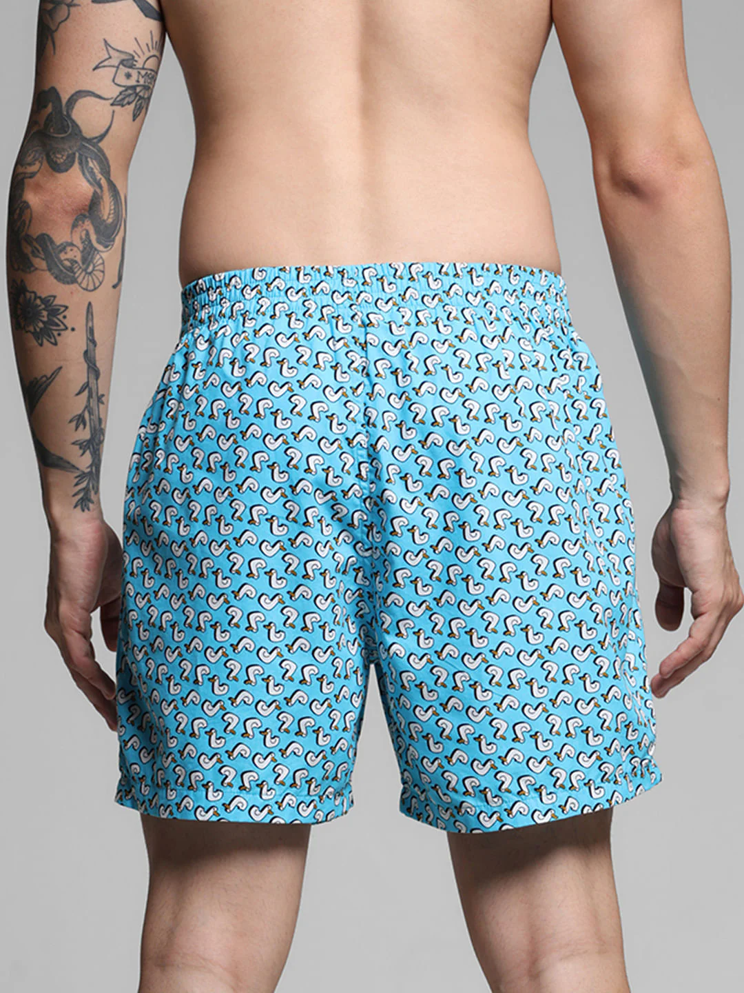 Blue Ducks Print Cotton Boxers - Image 3