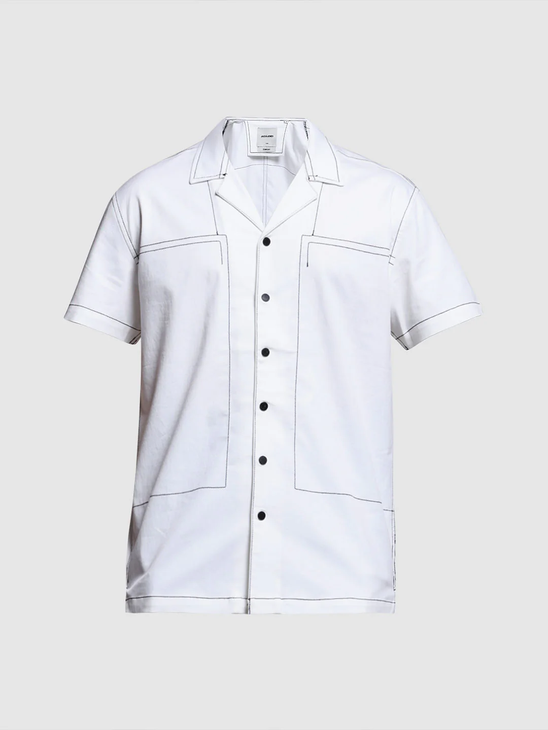 White Resort Collar Shirt - Image 7