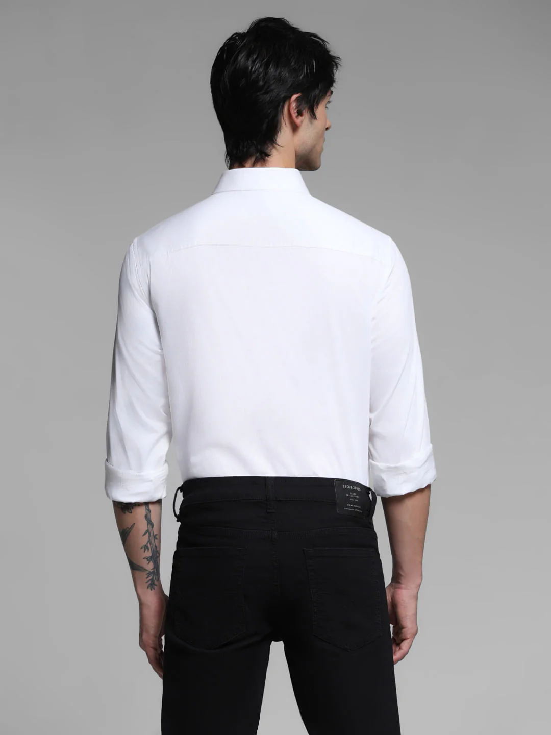 White Printed Full Sleeves Shirt - Image 4