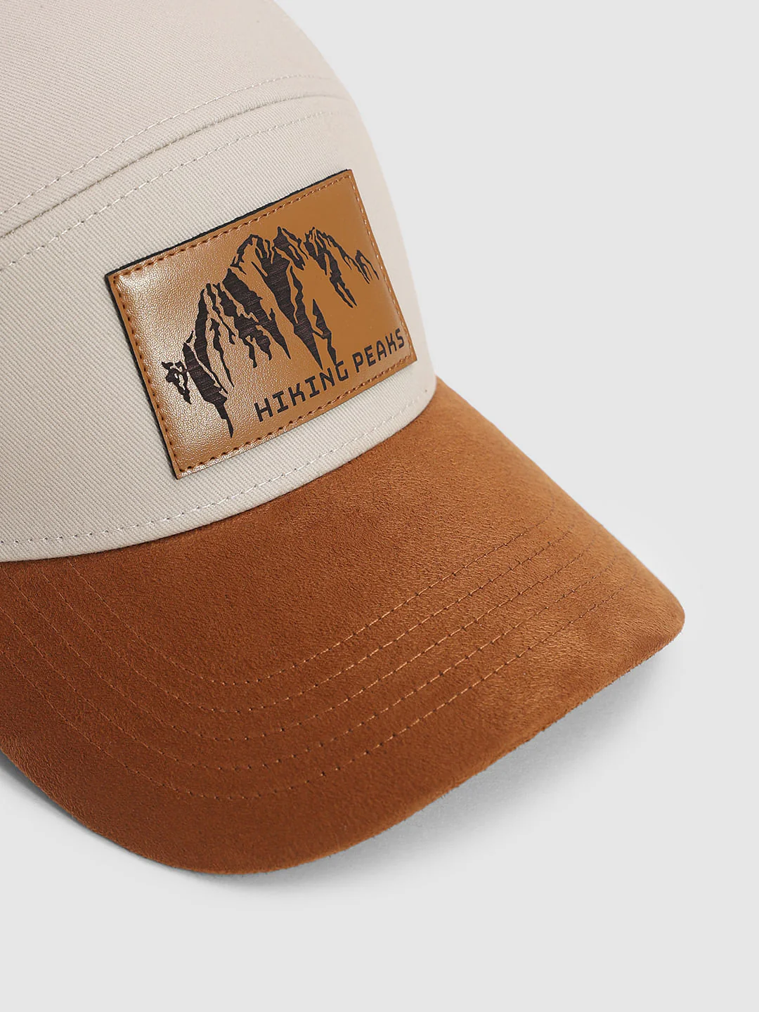 Beige Suede Baseball Cap - Image 4