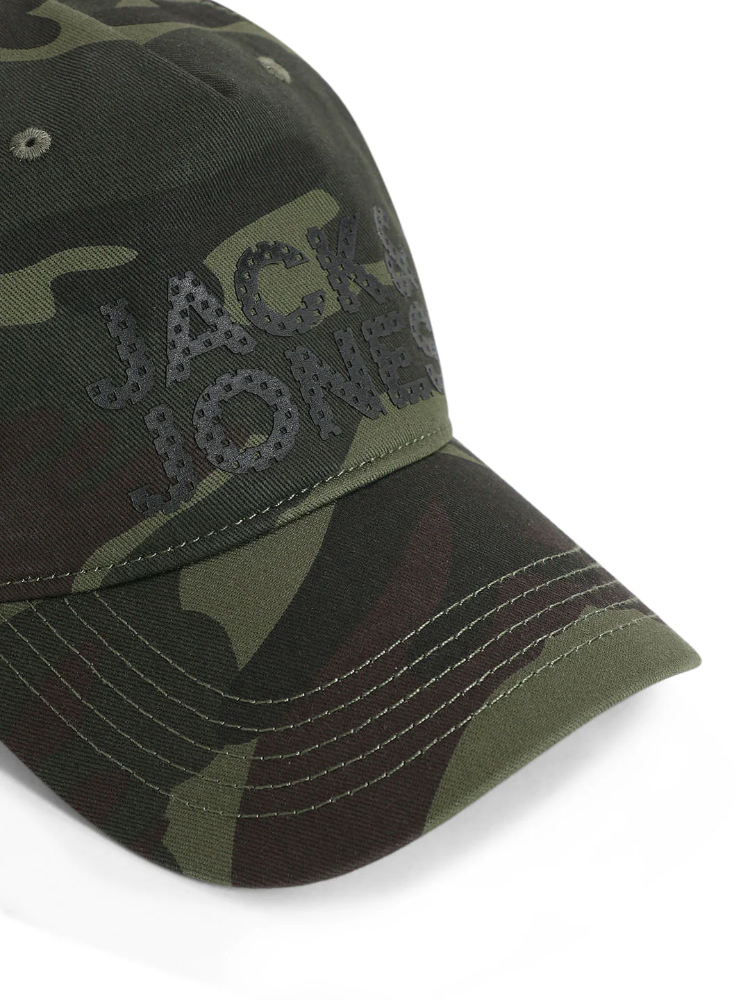 Olive Camo Print Baseball Cap - Image 4