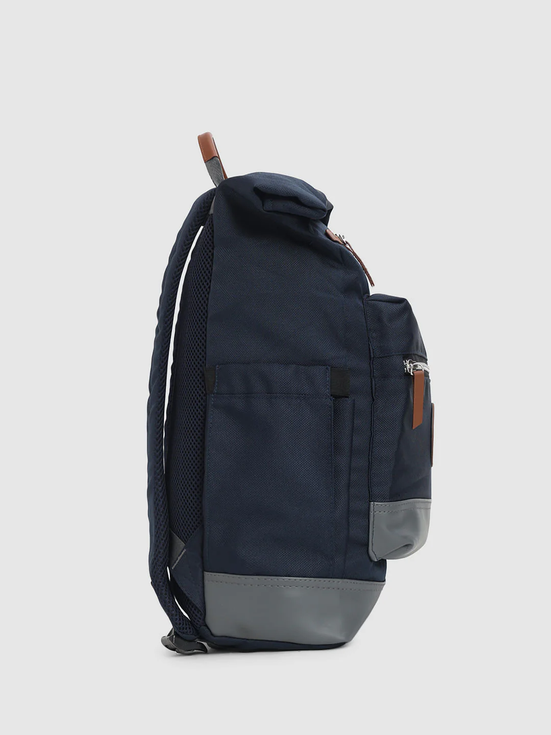 Navy Blue Roll Top Backpack - Image 3