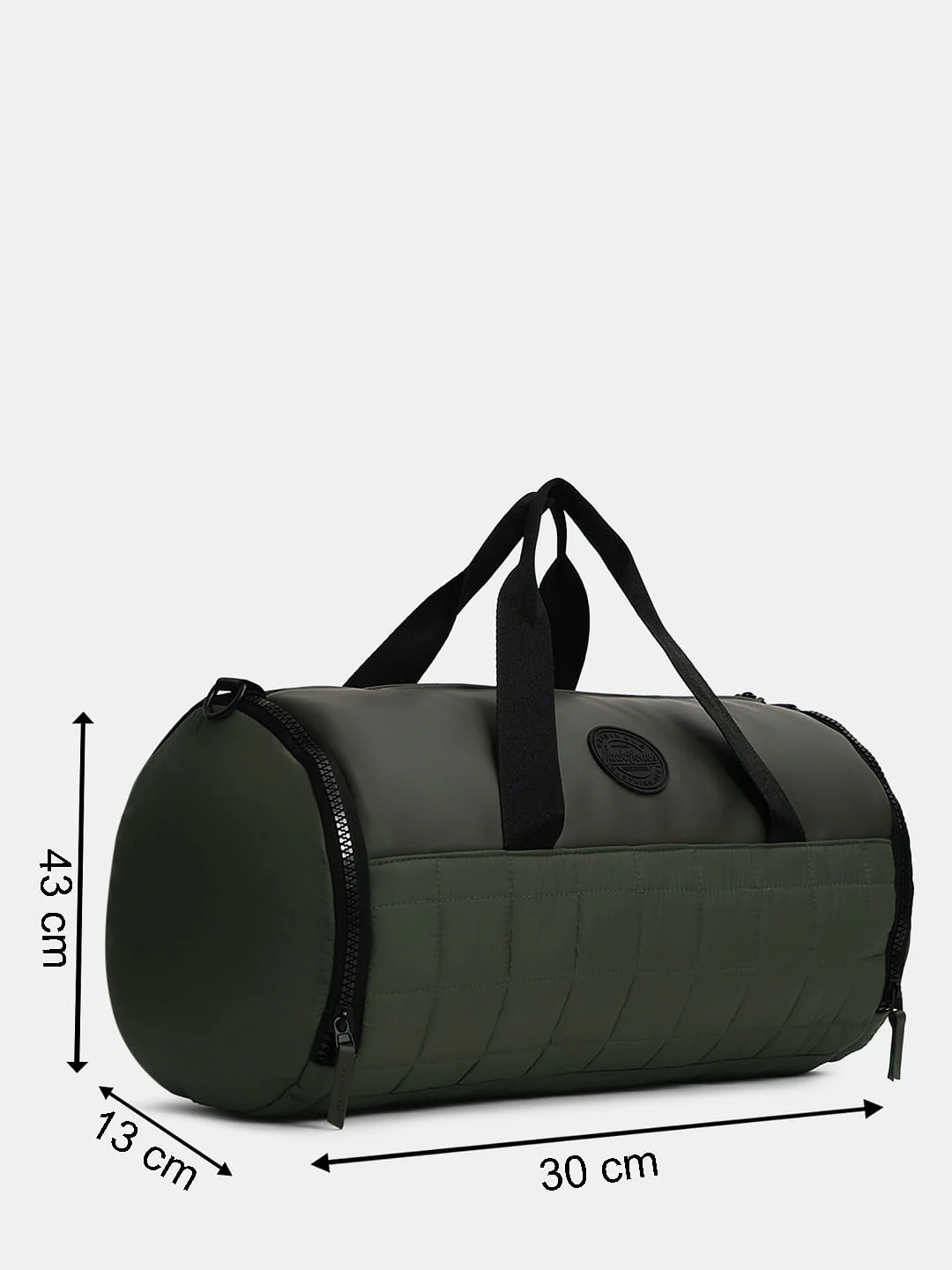 Olive Green Quilted Duffle Bag - Image 8