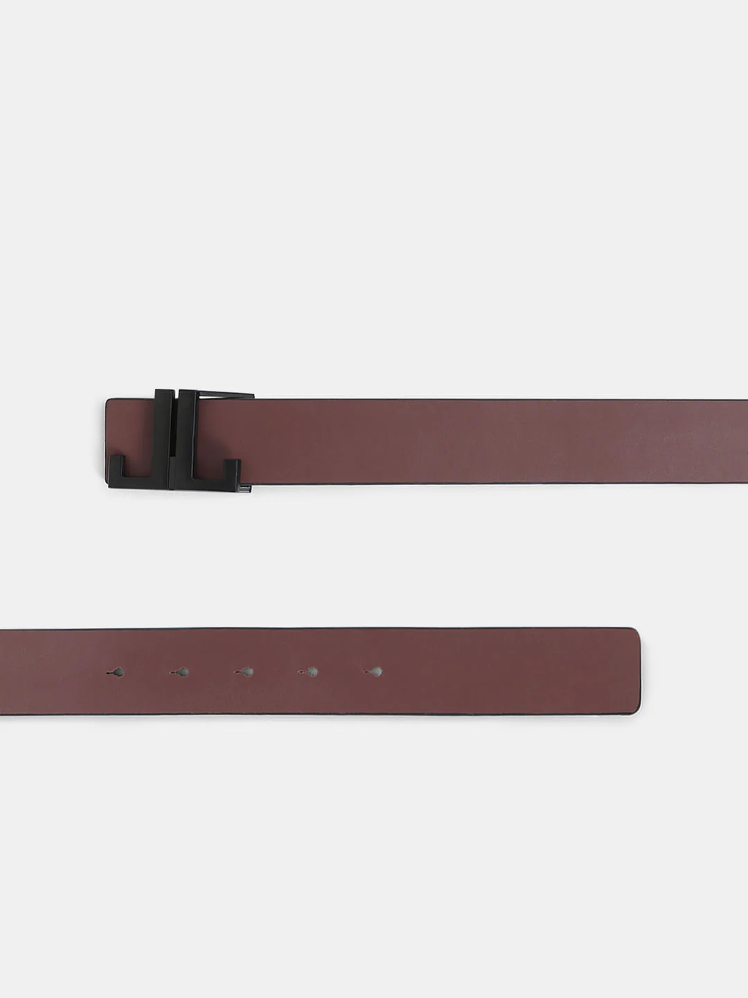 Black Reversible Leather Belt - Image 4