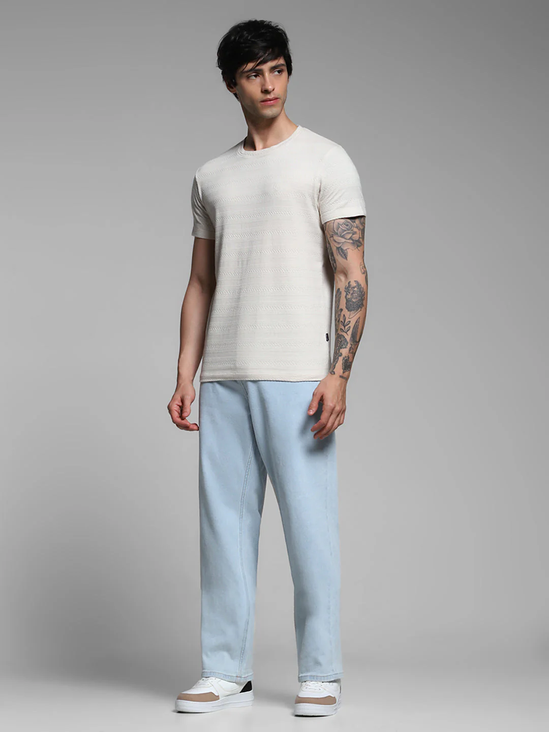 Jacquard Crew Neck T-Shirt - Image 6