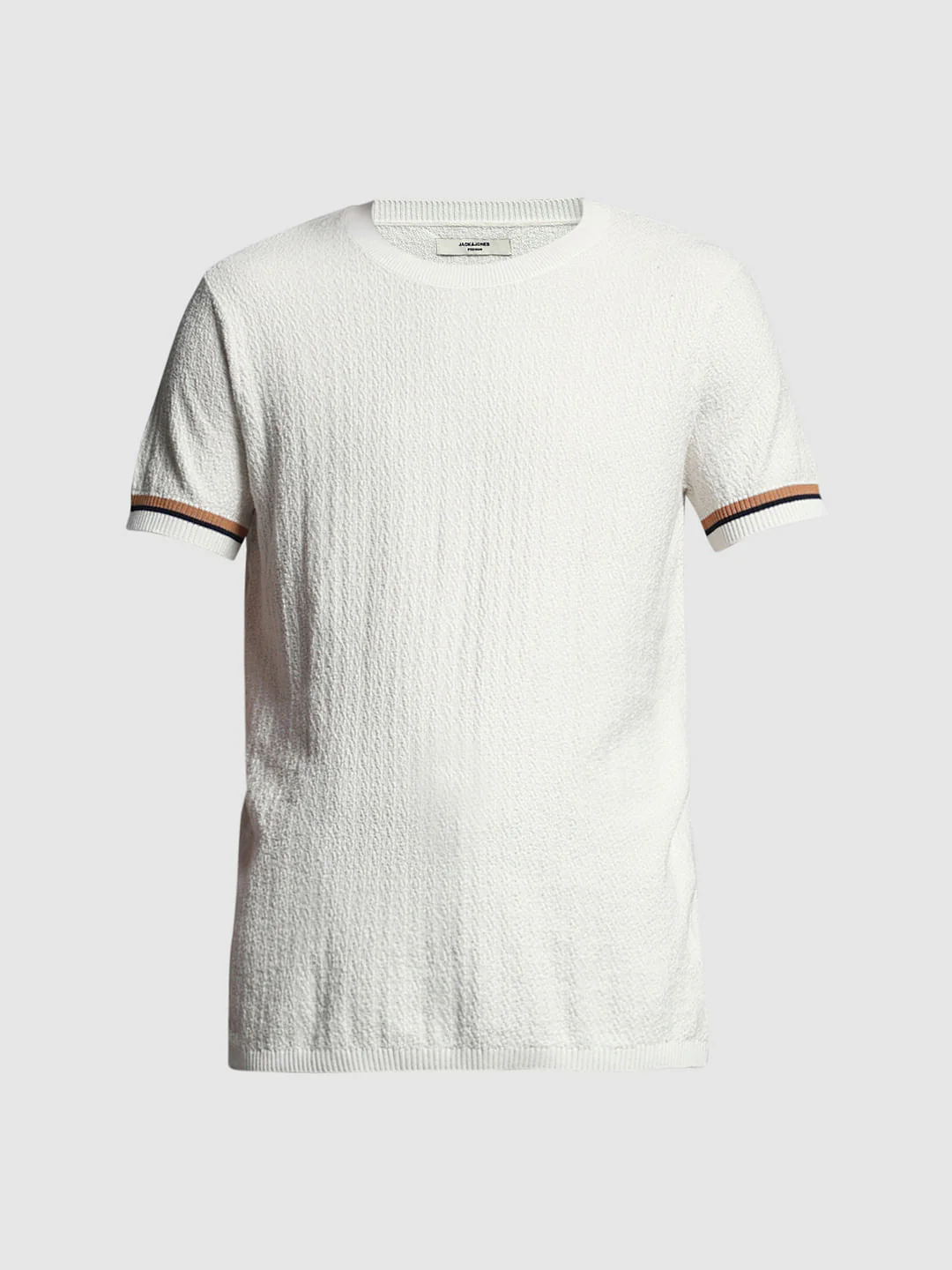 White Knitted Crew Neck Pullover - Image 7