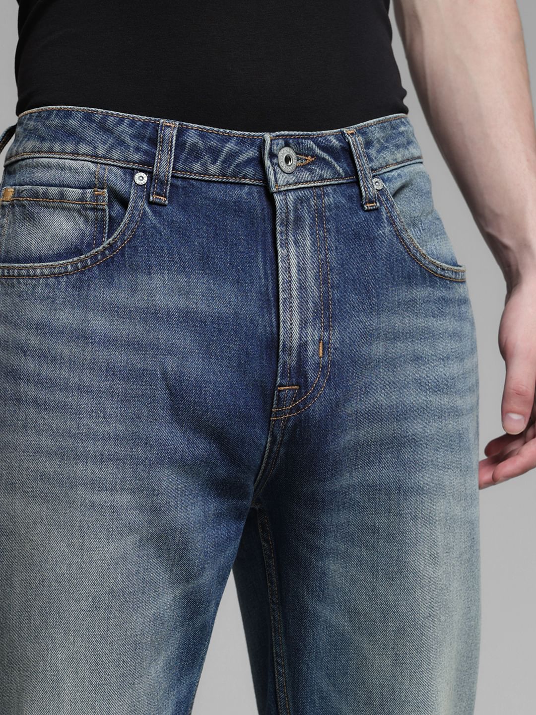 Blue High Rise Cliff Bootcut Jeans - Image 4