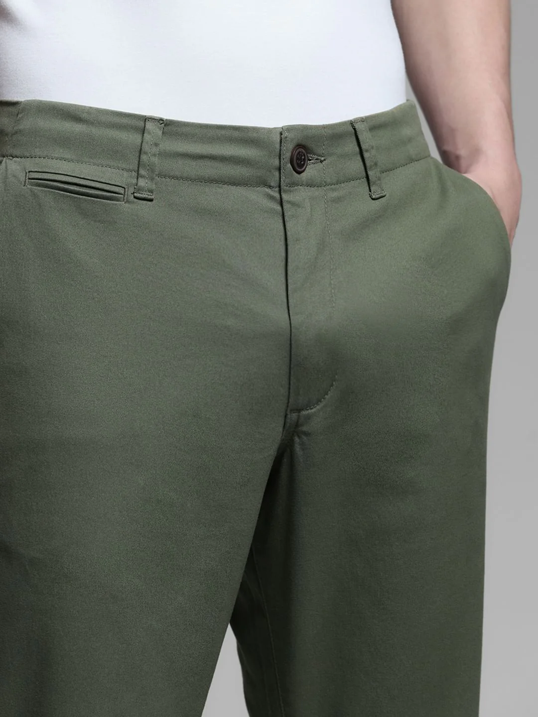 Green Mid Rise Chino Pants - Image 4